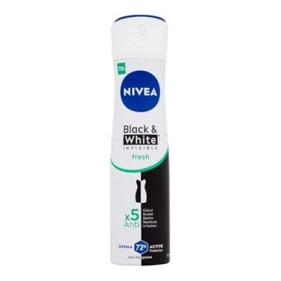 Bild av NIVEA Black &amp; White Invisible Active Spray i 6 pack (6 x 200 ml), fläckdeodorant för kvinnovård, osynlig deodorant att skydda hud och kläder