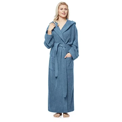 Bild av Badrock med huva för kvinnor, ankellängd, Färg: Blågrå, Storlek kvinnor: XL long, unisex: XXL long