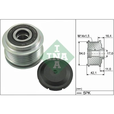Bild av INA 535 0286 10 Poulie d&#039;Alternateur Outillage spécialisé nécessaire pour le montage ALFA ROMEO: Giulietta 5 portes