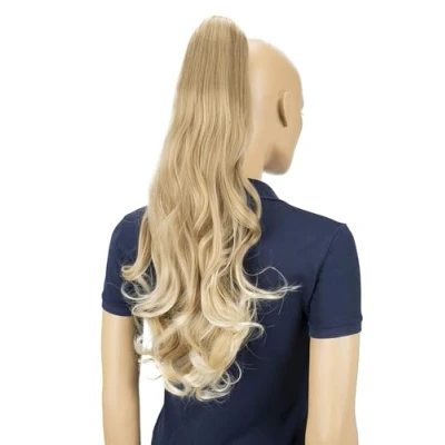 Bild av CAISHA 60cm Hairpiece Braid Ponytail Hair Extension Voluminous Wave Dark Blonde Mix H32b