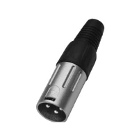 Bild av Monacor XLR 803/P, plug, Svart, Metallisk, Metall, Nickel