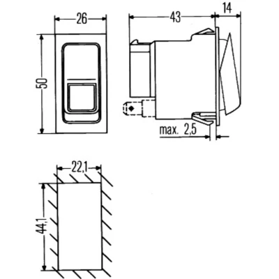 Bild av Strömställare HELLA 6RH 007 832 351