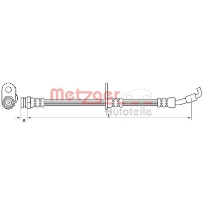 Bild av METZGER 4110876 Flexible De Frein 390 MAZDA: 2 3/5 portes