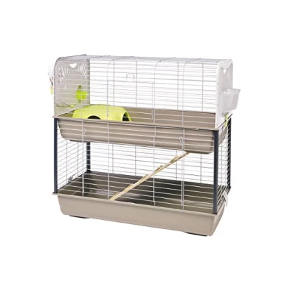 Bild av Savic Caesar 3 Double Knock Down Dwarf Rabbit Cage Silver