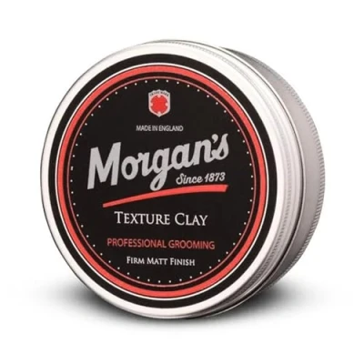 Bild av Morgan&#039;s Pomade Textur Clay, Stark Hållbarhet, Matt Finish Hårstylingslera för Män, Idealisk Tjockt Hår, Texturiserade och Rufsiga Stilar 75ml