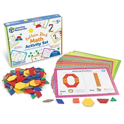 Bild av Learning Resources Mönster Blockera Matematik Aktivitet 144 Bitar Uppsättning