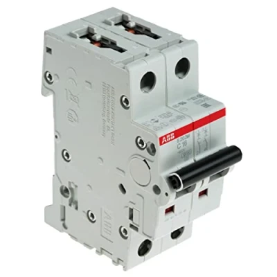 Bild av ABB Automatisk säkring C 16A, 2 polig karaktäristik 10kA kortslutningskapacitet 230/400V AC, 36 mm bred