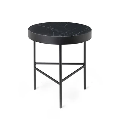 Bild av Ferm Living Marble Sofabord Soffbord Medium Black Ø: 40 x H: 45 cm