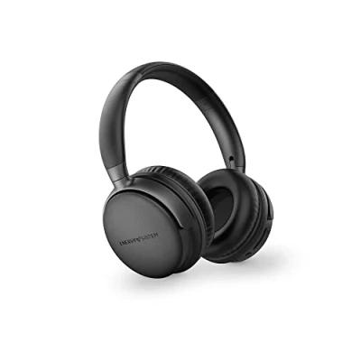 Bild av Energy Sistem Power Radio Bluetooth hörlurar (FM radio, 45h batteri, MicroSD MP3 spelare, Deep Bass, Proteinläderkuddar och elastiskt minnesskum) svart