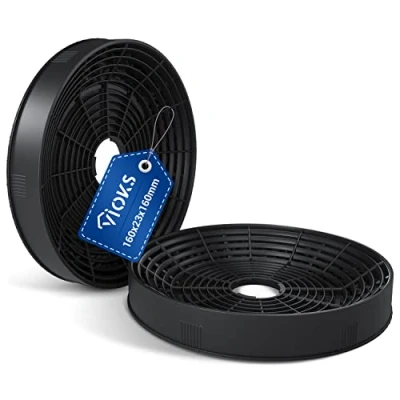Bild av kolfilter filter aktivt 2 st 160 mmØ ersättning för Amica 1160826/KF17146/KH 17190 E/IH 17200 E/KH 17180 17181 E/FH 17161 E avloppsfilter luktfilter dammskydd