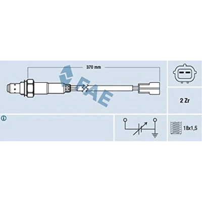 Bild av FAE 77323 Sonde lambda de régulation DAEWOO: Matiz I 3/5 portes, Rezzo, Nubira Berline