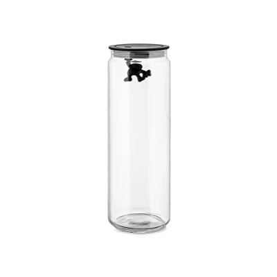 Bild av Alessi Storage Jar Gianni A Little Man Holding On Tight AMDR08 B Black 2 L by Mattia Di Rose