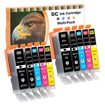 Bild av DC PGI 580XXL CLI 581XXL kompatibel med Canon 580 581 bläckpatroner för Pixma TS6150 TS6151 TS8150 TR8550 TS8250 TS6250 TS9150 TR7550 TS8151 TS8251 52