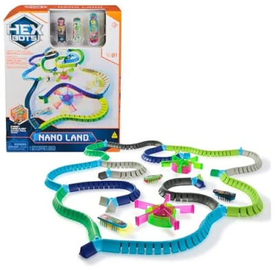 Bild av Hex Bots NanoLand lekset med 36 komponenter, 2 karuseller, nanobots och en supersnabb nano blixt. Från 3 år