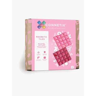 Bild av Connetix Byggsats Pastel Pink &amp; Berry Base Plate 2 Delar