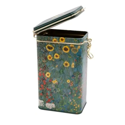 Bild av Fridolin 19402 förvaringsburk/kaffeburk av metall med stryklås, volym ca 1,4 liter Gustav Klimt: Bondgård