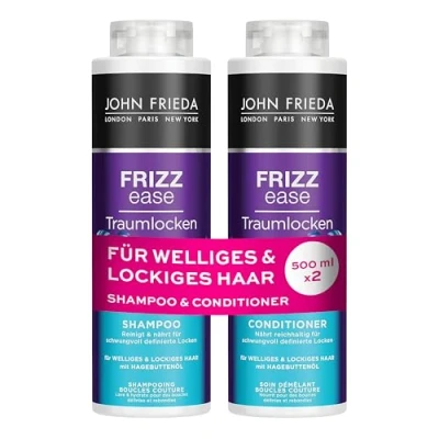 Bild av John Frieda Drömlockar schampo/balsam fördel set innehåll: 1 x schampo 500 ml &amp; balsam påfyllningsbar frizz ease serie för lockigt och vågigt hår