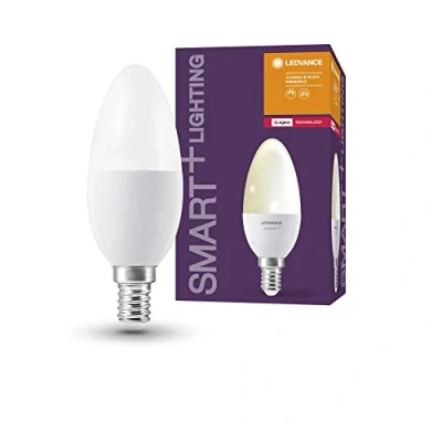 Bild av LEDVANCE smart LED lampa med ZigBee teknik, E14 bas, matt optik ,Varmt vitt (2700K), 470 Lumen, ersätter 40W belysningsmaterial dimbar, 4 Pack