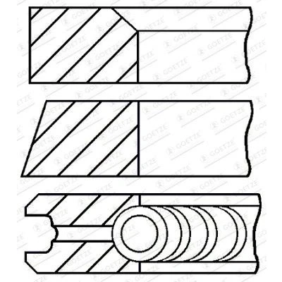 Bild av GOETZE ENGINE 08 440800 00 Jeu De Segments Pistons 93