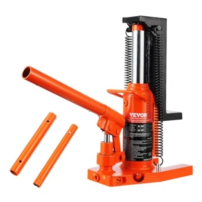 Bild av VEVOR Hydraulisk tådomkraft, 2,5 ton på tåhampen, 5 upptill lyftkapacitet maskinuttag, 2,013,5 cm tåhöjd, 22,634 topphöjd, lufthydraulisk klouttag för maskiner, industri
