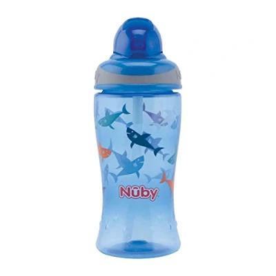 Bild av Nuby flip it cup 360 blue shark 12m+ 1 st