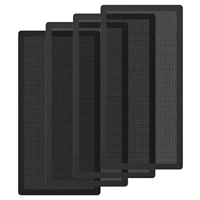 Bild av MoKo [4 Pack] Magnetic Computer Dust Filter, 0.5mm Mesh PC Cooler Fan Filter Dustproof PVC Cover Grills 140 x 280mm Black