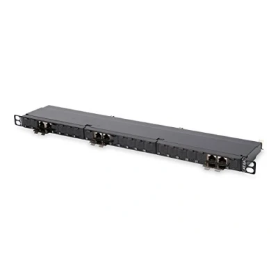 Bild av DIGITUS Patchpanel 19 tum Cat 6A 24 portar RJ45 skärmad LSA Patchfält Rackmontering 0,5U Grå