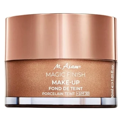 Bild av M. Asam Magic finish porslin hy LSF 30 makeup (30 ml), 4 i 1 mousse: Primer, pulver och concealer med optimal täckning matt för ljus hud.