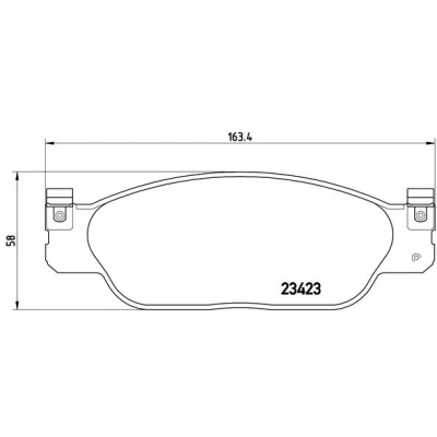 Bild av BREMBO P 36 012 Jeu de plaquettes frein contact signal d&#039;usure exclu avec vis d&#039;étrier accessoires JAGUAR: S Type