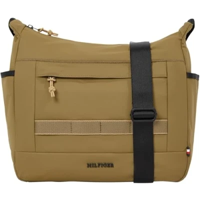 Bild av Tommy Hilfiger Colour Messenger Axelremsväska, Storlek: One Size, Khaki