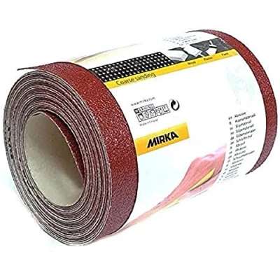 Bild av Mirka Red Sandpapper Sliprulle 115mm x 5m / korn P150 1 rulle/För slipning av trä, metall och plast