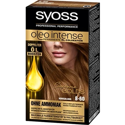 Bild av Syoss Oleo Intense permanent oljefärg, 860 honungsblond nivå 3, förpackning med 3 (3 x 115 ml)