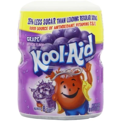 Bild av Kool Aid Drink Mix, Sugar Sweetened Grape, 19 Ounce Container (Pack of 4)F