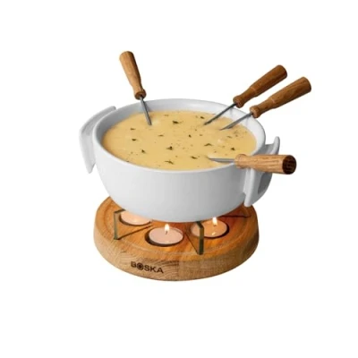Bild av Boska Cheese Fondue Set 4 person white/brown