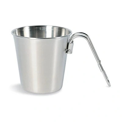 Bild av Tatonka mugg i rostfritt stål Expedition Mug (350 ml) en väggig med 3,5 l volym, avtagbart handtag och volymskalning livsmedelssäker, okrossbar, föroreningsfri Ø 9 x cm