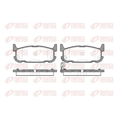 Bild av REMSA 0853.12 Jeu de plaquettes frein Essieu arrière contact signal d&#039;usure inclus avec feuille collante accessoires MAZDA: MX 5 2