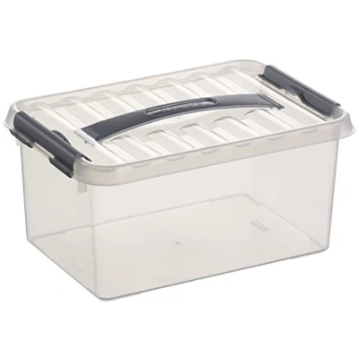 Bild av helit sunware H6160102 förvaringslåda &quot;the q line&quot;, 6 liter, med lock, transparent, 1 st