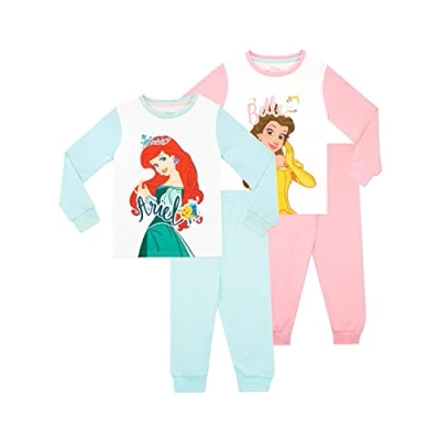 Bild av Disney Flickor Pyjamas Paket med två Belle och Ariel Flerfärgad 110