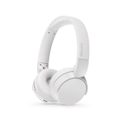 Bild av PHILIPS TAH4209WH lätta trådlösa Bluetooth hörlurar med passiv brusisolering 55 timmars speltid, naturligt ljud, tydliga samtal, dynamisk bas, 2 USB C laddning vit, 2024