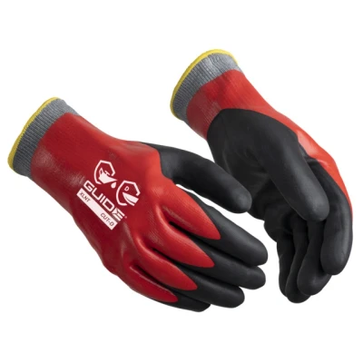 Bild av Guide Gloves 9508 Handske nitrildopp, skärskydd D, oljegrepp 11