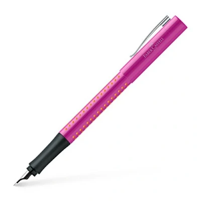 Bild av Faber Castell 140924 Reservoarpenna Grip 2010, fjäder F, rosa orange, 1 st