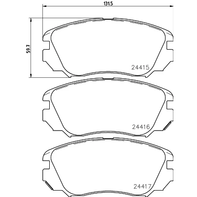 Bild av HELLA 8DB 355 013 051 Jeu de plaquettes frein avec indicateur d&#039;usure accessoires OPEL: Insignia A Sports Tourer, 3/5 portes
