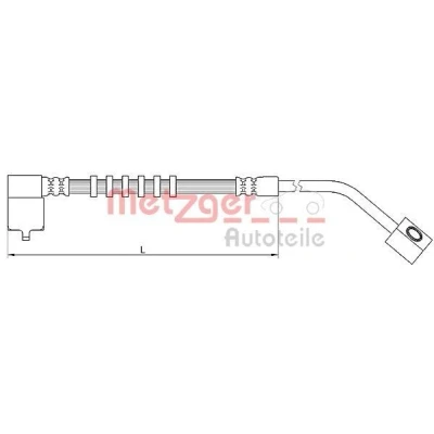 Bild av METZGER 4110686 Flexible De Frein Essieu avant gauche 310 UNF3/8&quot; 24 CHRYSLER: PT Cruiser Break