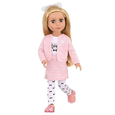 Bild av Glitter Girls docka Fifer rörlig 36 cm med kläder, tillbehör och långt hår att styla leksak från 3 år (8 stycken)