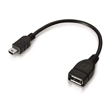 Bild av adaptare 41008B USB OTG adapterkabel mini kontakt uttag typ A för bilradio, navigator