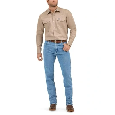 Bild av Wrangler Performance Snap långärmad skjorta för män, Khaki, XXL tall