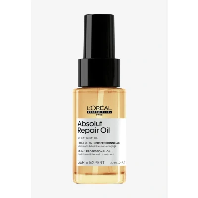 Bild av L&#039;Oréal Professionnel Paris Ljushårolja, värmeskydd, anti sprickbildning, torr hårbehandling, absolut reparation 10 i 1 multifunktion, liten resestorlek, 30 ml