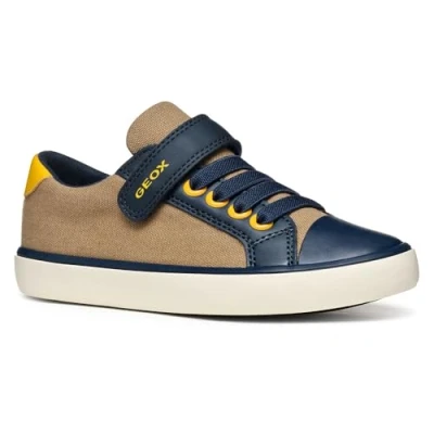 Bild av Geox Gisli BOY Sneakers för barn, Storlek: 32, Camel/navy Skinnimitation/textil