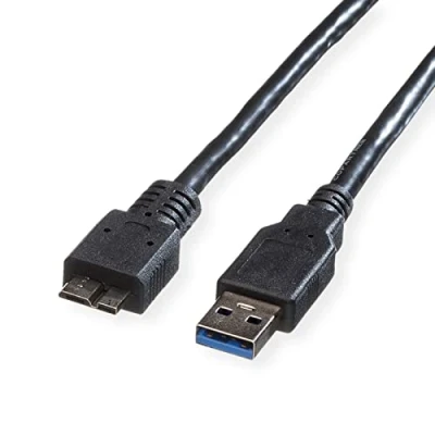 Bild av ROLINE USB 3.2 Gen 1 kabel typ A Datahastigheter upp till 5 Gbit/s 3.0 3.1 Micro B 3 m