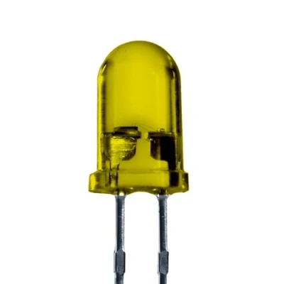Bild av Lumetheus LED 5mm Färg Gul 3000 mcd 25 Stycken Lysdiod väldigt ljust 3V grön Diod 2 Pin LEDs diffus